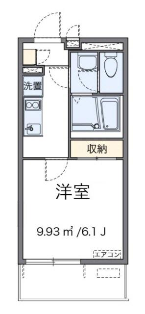 レオネクストCOZY(1K/1階)の間取り写真
