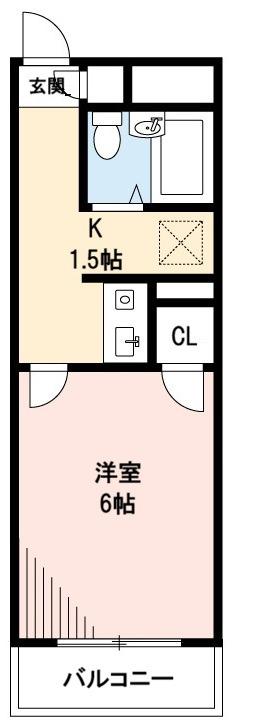 メディア上石神井(1K/4階)の間取り写真
