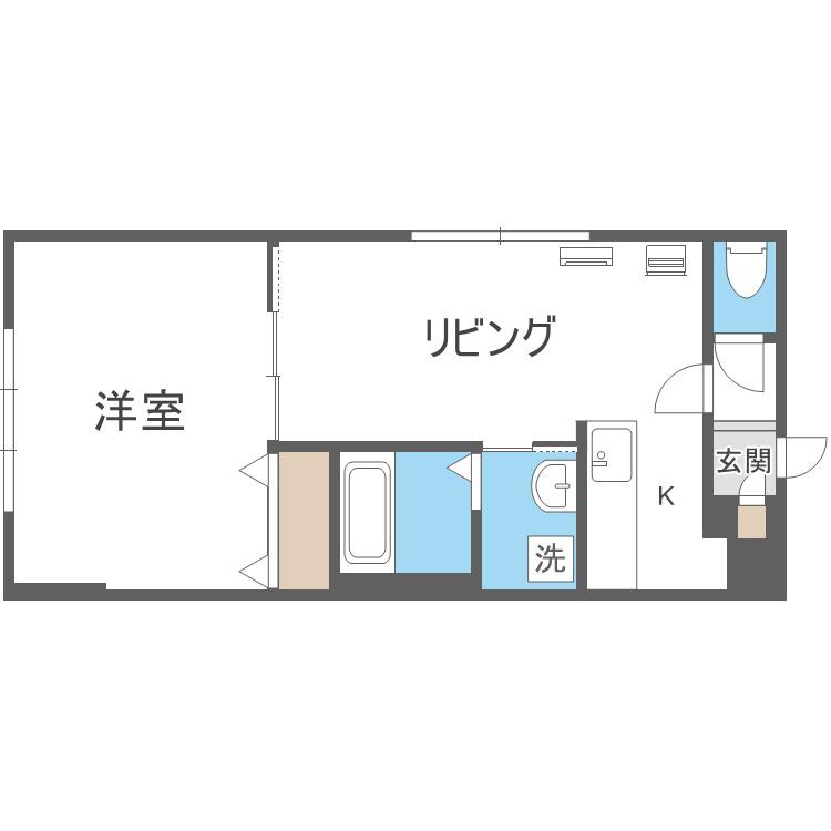 リージェントN札幌(1LDK/4階)の間取り写真