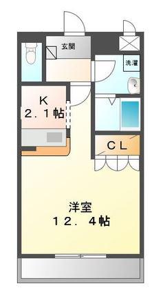 フレッシュパレス堀越(1K/1階)の間取り写真