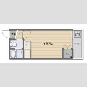あじさい7(ワンルーム/4階)の間取り写真