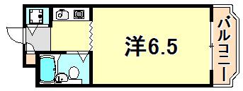 ジョイフル滝の茶屋(1K/4階)の間取り写真