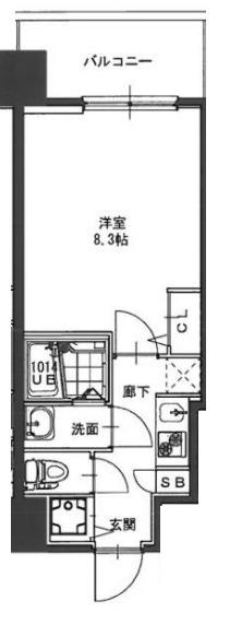 S-RESIDENCE緑橋駅前(1K/13階)の間取り写真