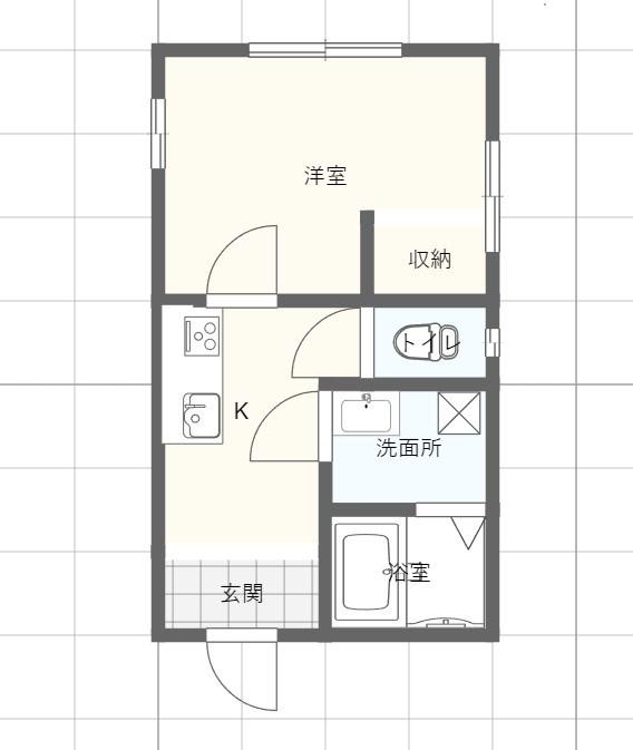 リープラス姫路栗山(1K/2階)の間取り写真