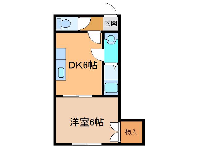 サンシャイン731(1DK/1階)の間取り写真