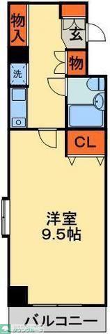 ジェネピア東千葉(1K/4階)の間取り写真