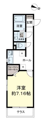  グリーンリーフ明大前(1K/1階)の間取り写真