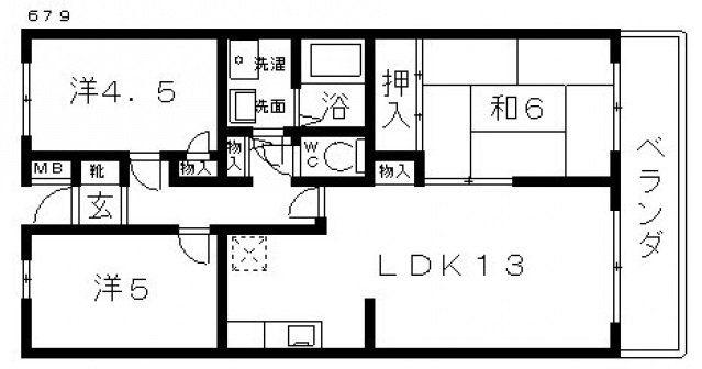 クレール・シャルム(3LDK/1階)の間取り写真