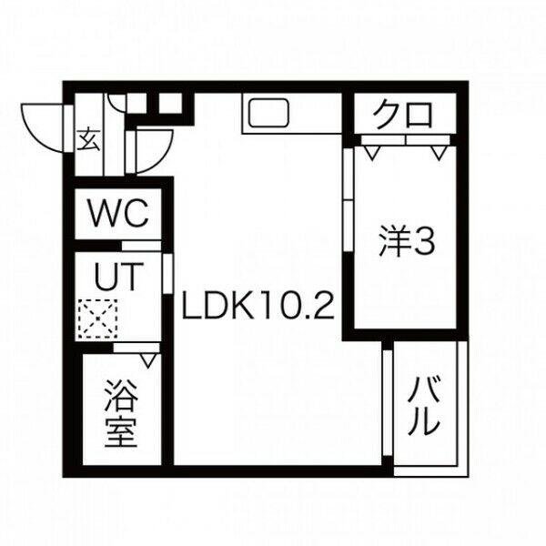 WARREN HARUTAI(1LDK/1階)の間取り写真