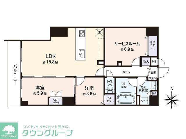 VISTA豊島(3LDK/1階)の間取り写真