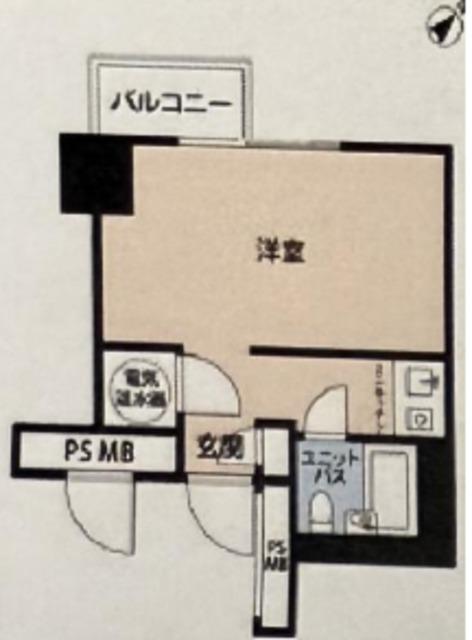 ライオンズプラザ恵比寿(1DK/11階)の間取り写真