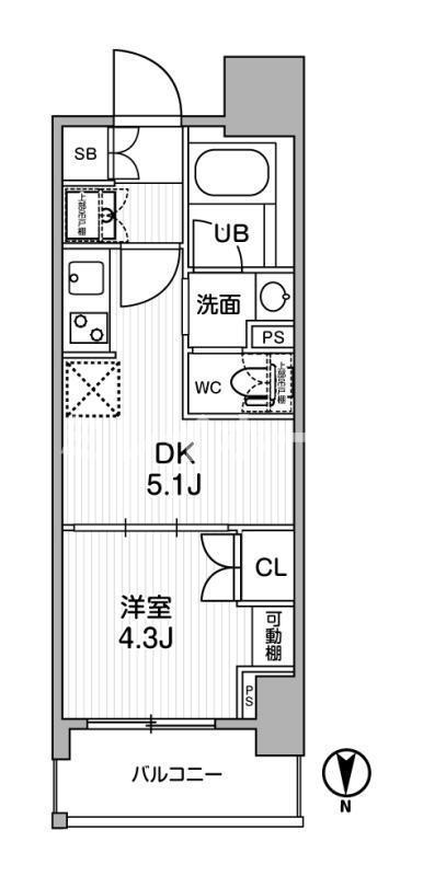 NIDO KAMATA(1DK/3階)の間取り写真