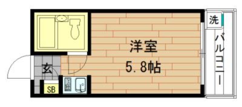 ラガーパレス寺田町(ワンルーム/9階)の間取り写真