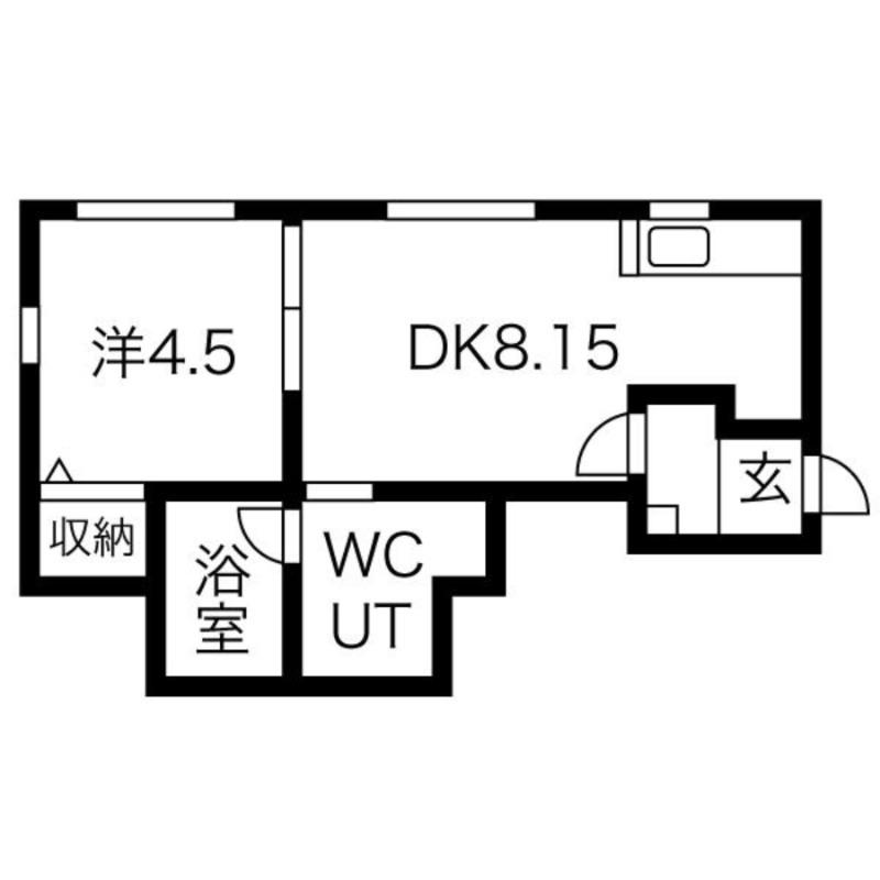 J`SCOURT東札幌(1LDK/3階)の間取り写真