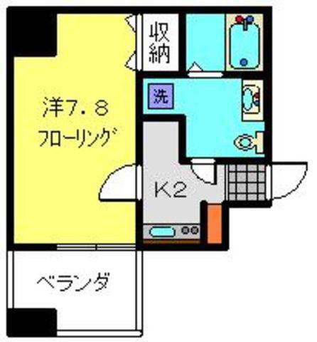 モンセラート横浜関内(1K/4階)の間取り写真