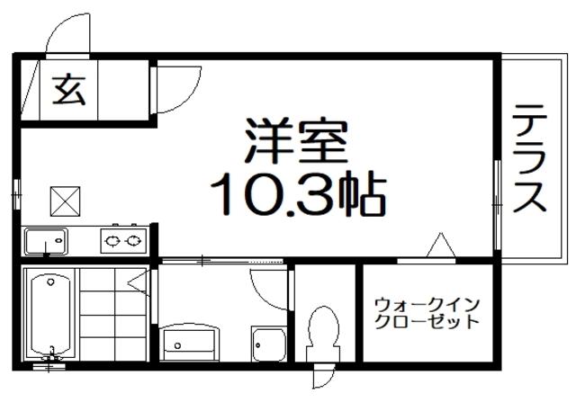 シャーメゾン枚方長尾(ワンルーム/1階)の間取り写真