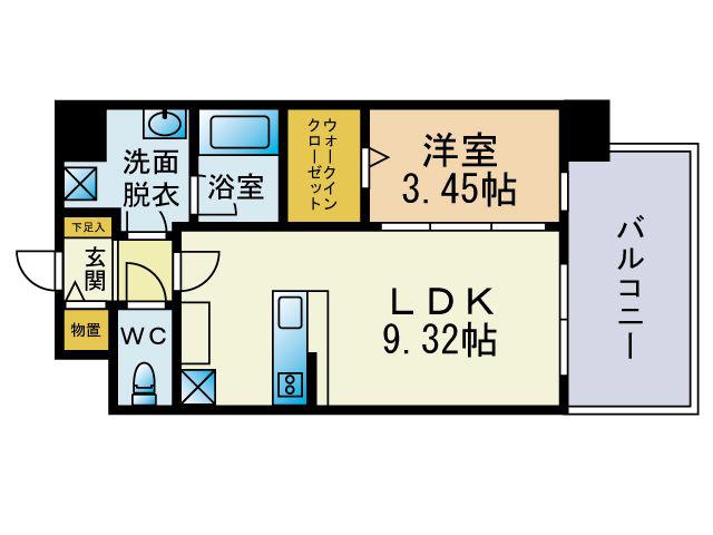 URBAN III(1LDK/2階)の間取り写真