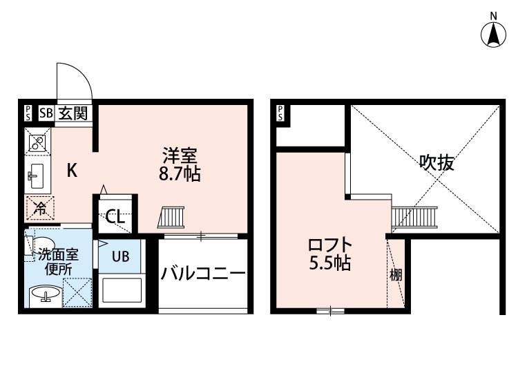 BON NE FRAISE(1K/2階)の間取り写真