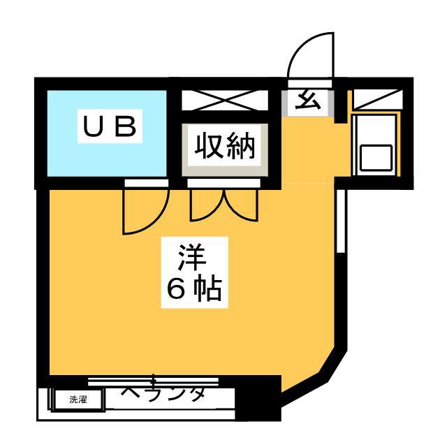 大二ビル(ワンルーム/3階)の間取り写真
