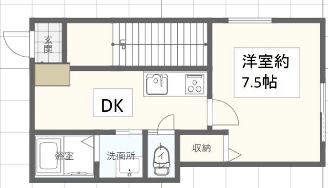 ブランシェ杉田(1DK/1階)の間取り写真