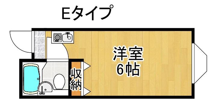 JSC天神ノ森(1K/2階)の間取り写真