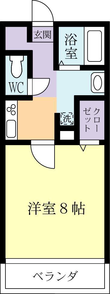 フルジェンテ(1K/2階)の間取り写真