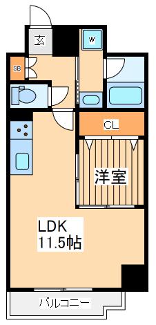アーバネージュ新横浜(1LDK/10階)の間取り写真