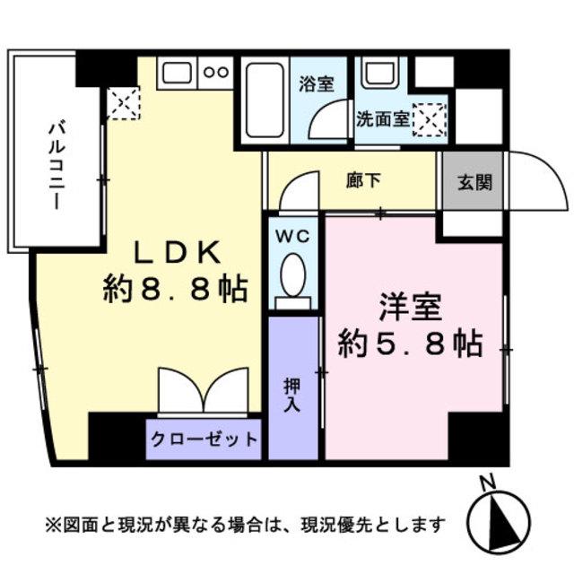 AVANTI PARCO 野田(1LDK/4階)の間取り写真