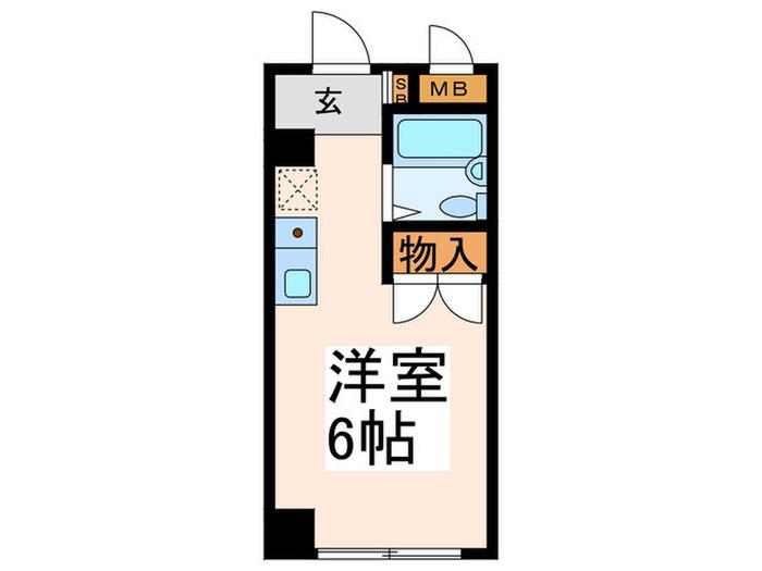 CASA DE CLRARO(ワンルーム/2階)の間取り写真