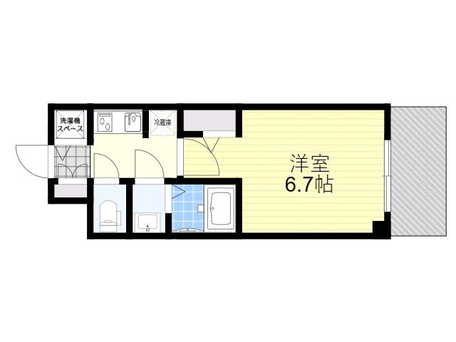 S-RESIDENCE城東SEVER(1K/4階)の間取り写真