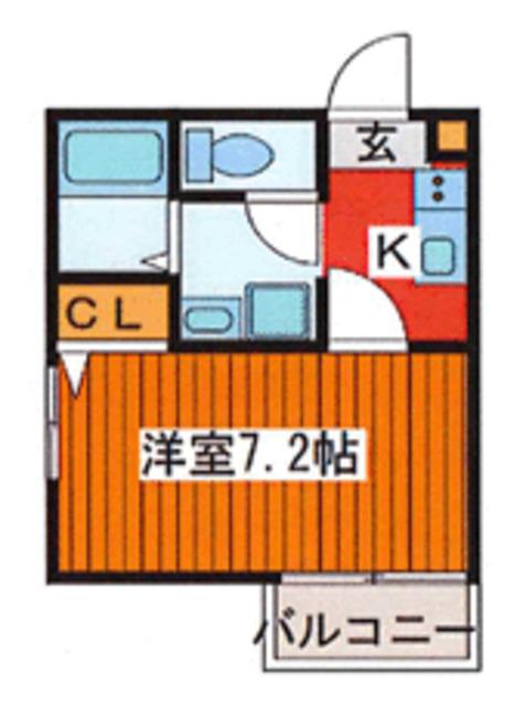 ラフィーナ北戸田(1K/1階)の間取り写真