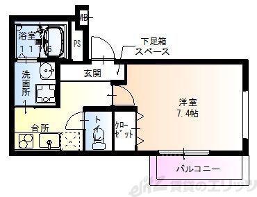 フジパレス西淡路III番館(1K/1階)の間取り写真