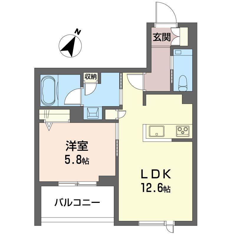 ケーズコート下目黒(1LDK/2階)の間取り写真