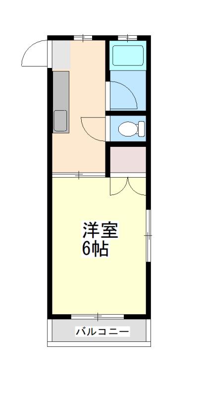 M&Mビル(1K/3階)の間取り写真