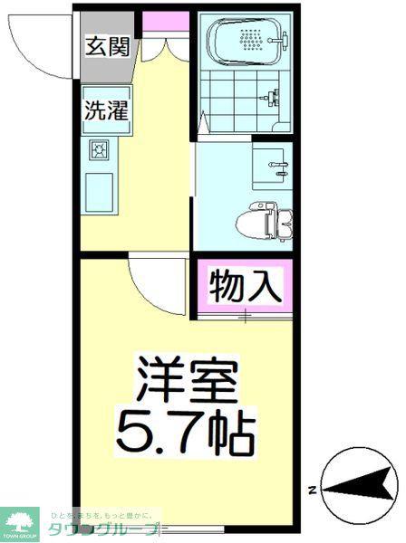 ART SHIKAHAMA(1K/2階)の間取り写真