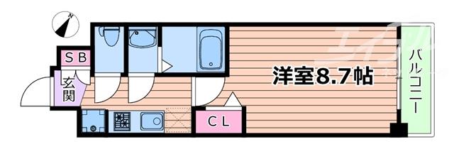GM KISHIBE(1K/1階)の間取り写真