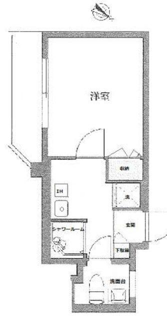 三田新中野コーポ(1K/7階)の間取り写真