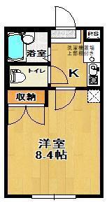 レーヴ・BELL(1K/1階)の間取り写真