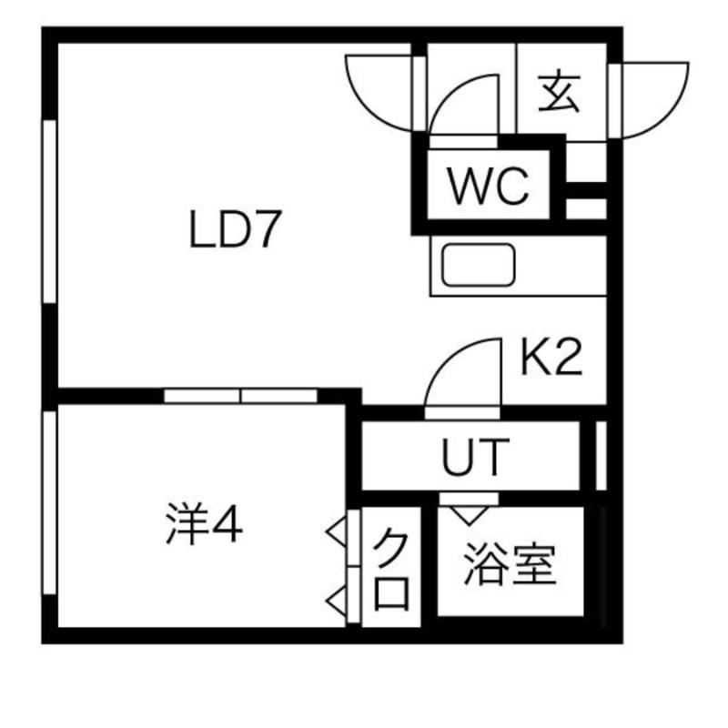 プレジール(1LDK/2階)の間取り写真