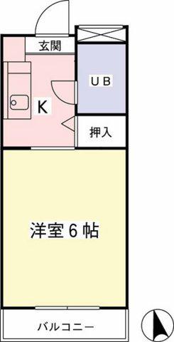 アルペンみの(ワンルーム/3階)の間取り写真