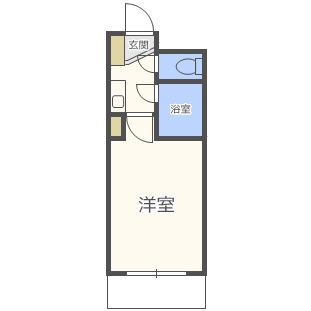 シャルマンフジ堺東弐番館(ワンルーム/1階)の間取り写真