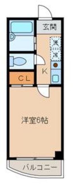 リビオンコート(1K/1階)の間取り写真