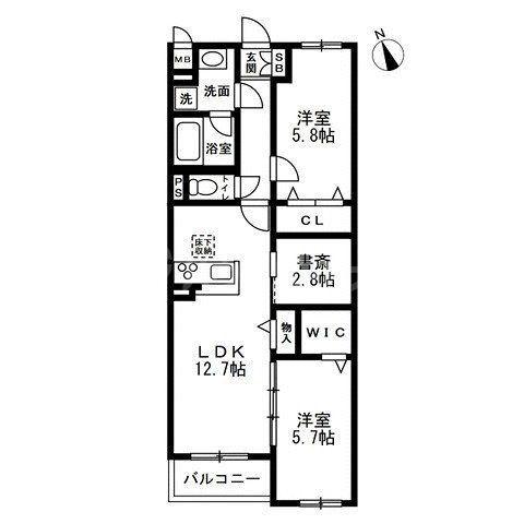 TOYO TERRACE(2SLDK/2階)の間取り写真