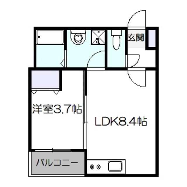 SERIRIA COMFORTABIKO(1LDK/1階)の間取り写真