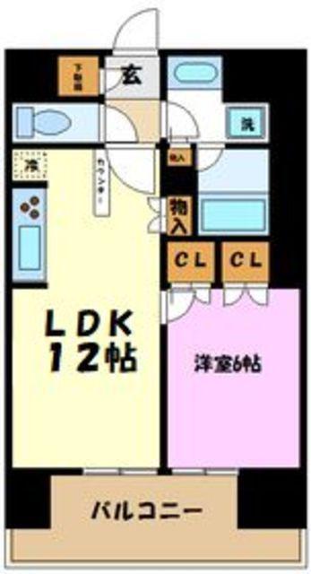 BLESS宮崎台(1LDK/1階)の間取り写真