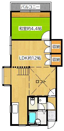 パークヒルズ(1LDK/1階)の間取り写真