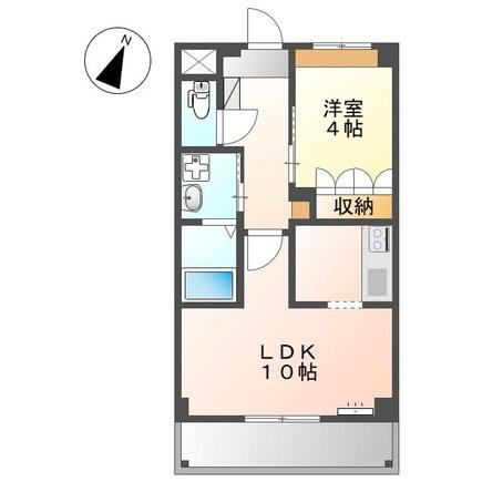 名鉄豊田線 米野木駅 徒歩6分 2階建 築15年(1LDK/2階)の間取り写真
