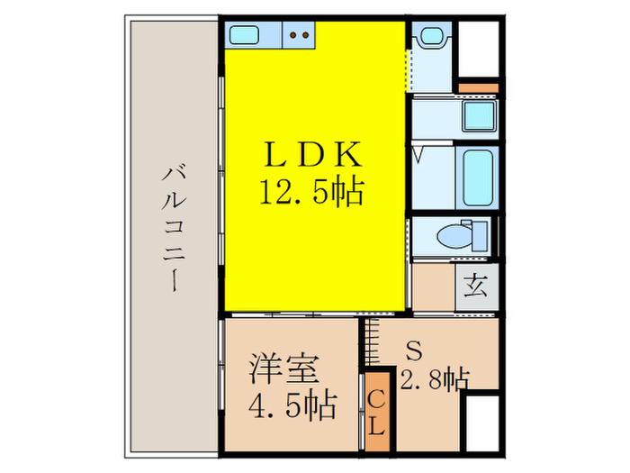 LAUGHTER  ラフター (1SLDK/6階)の間取り写真