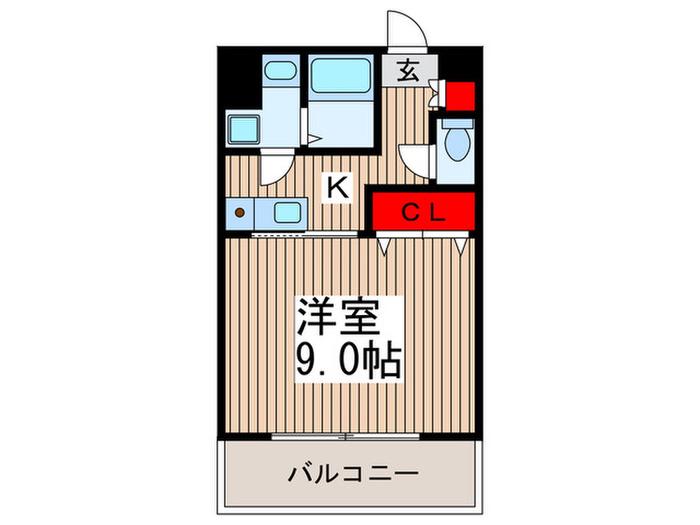 シャルマン高砂(1K/8階)の間取り写真