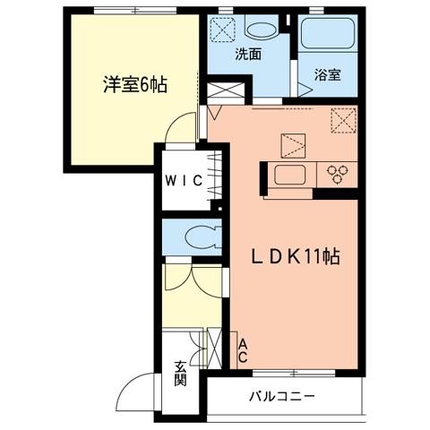 TWIN COURT IV(1LDK/1階)の間取り写真